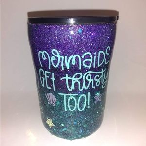 10 oz glitter tumbler